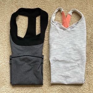 lululemon athletica Black and White Tank Tops